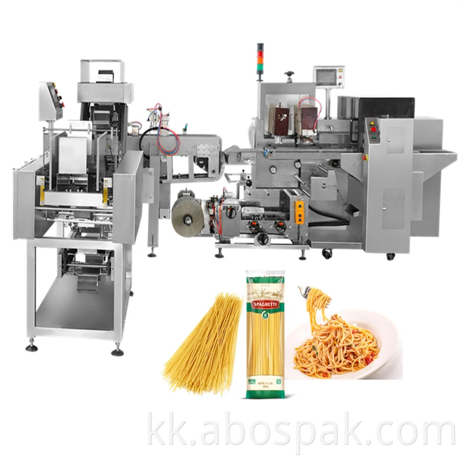Спагетти макарон ағыны азық-түлік пластик пакет дорбаны толтыру және тығыздау орау машинасы